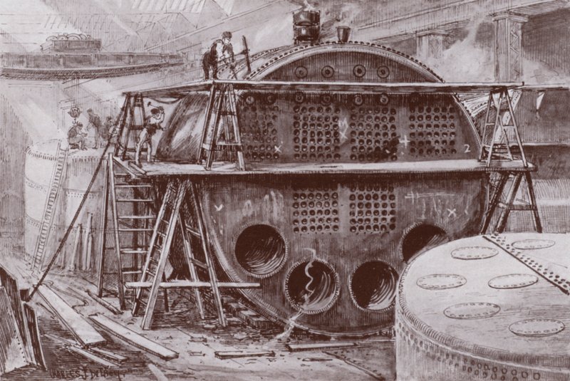 Výroba kotlů (litho) od Charles John de (after) Lacy