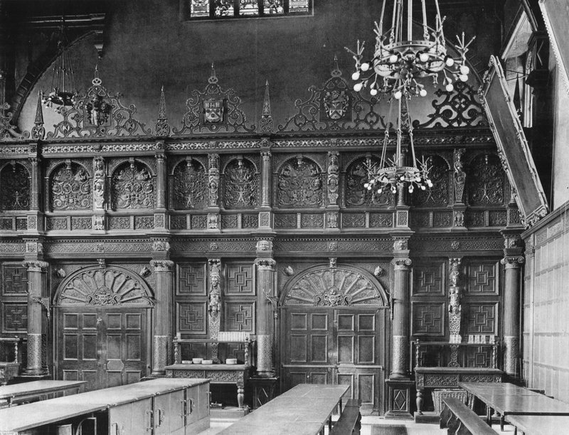 The Hall Screen na Trinity College v Cambridge od Charles Latham