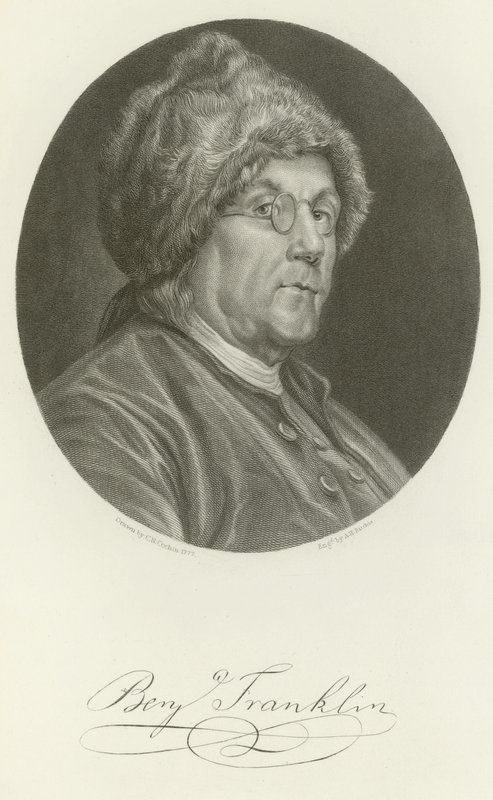 Benjamin Franklin od Charles Nicolas II Cochin
