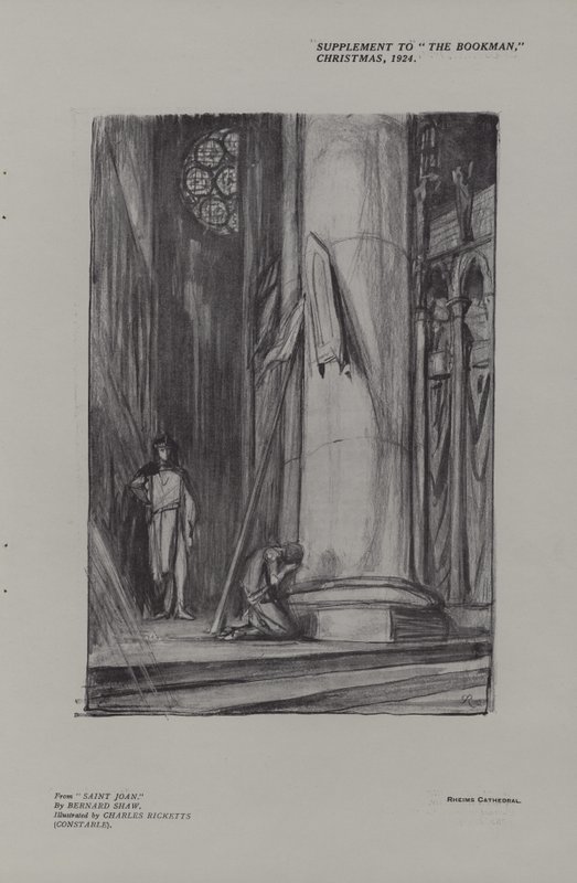 Scéna v Remešské katedrále Saint Joan od Charles Ricketts