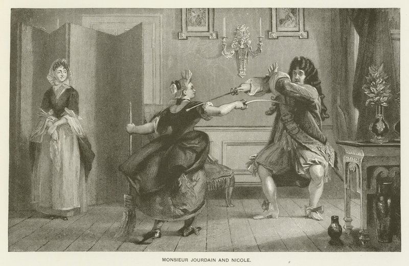Monsieur Jourdain a Nicole od Charles Robert Leslie
