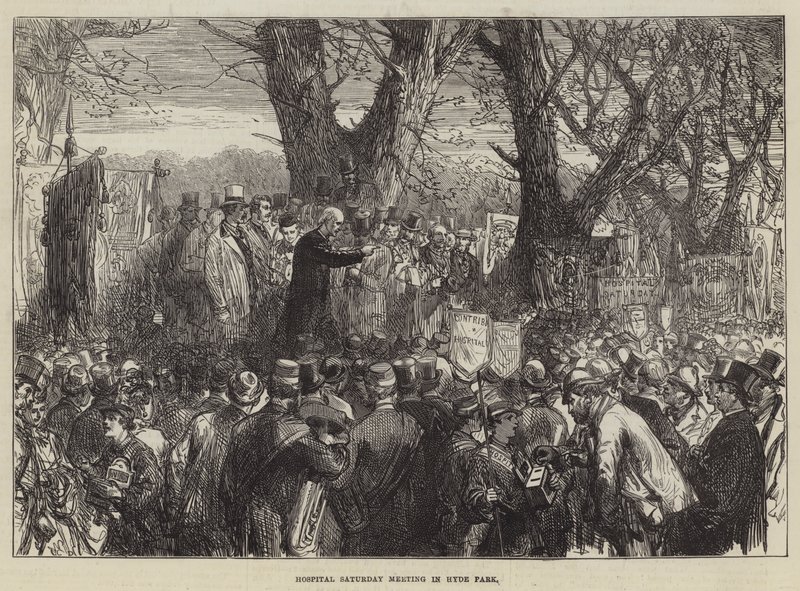 Nemocniční sobotní setkání v Hyde Parku od Sir John Charles Robinson