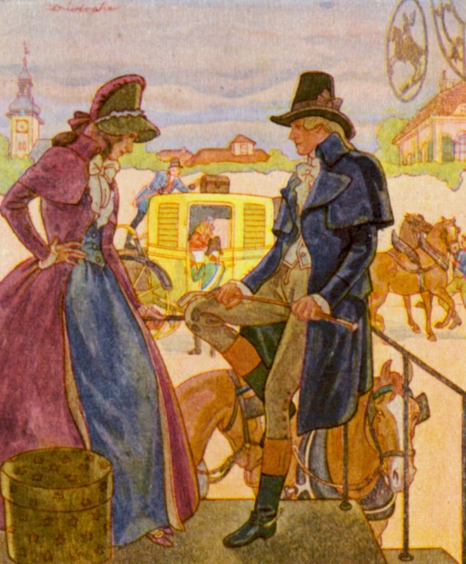 Změna týmu / Změna týmu (barevná litografie) od Christophe (1856 1945)