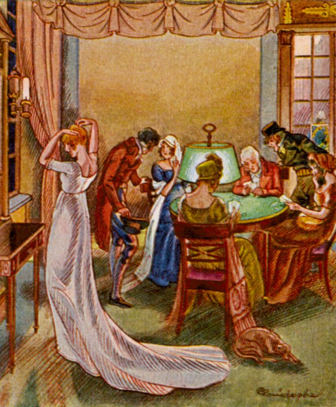 Spielkasino / Casino (barevná litografie) od Christophe (1856 1945)