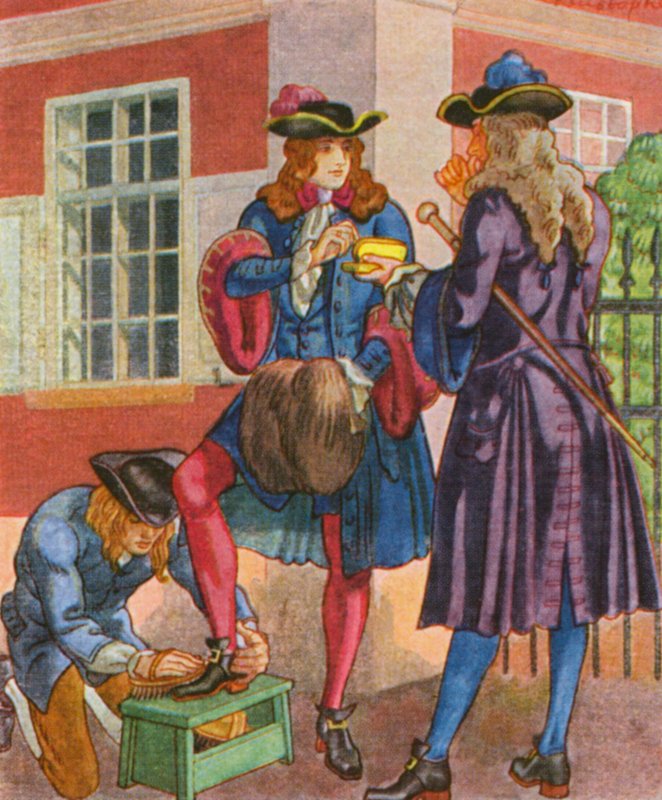 Tabakschnupfer / Tabákový šňupací tabák (barevná litografie) od Christophe (1856 1945)