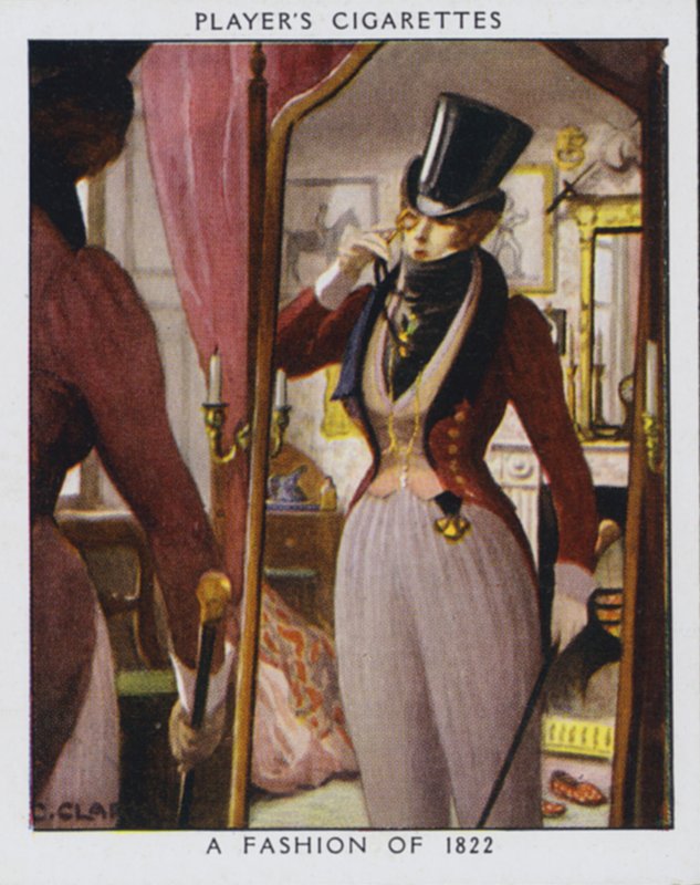 Móda z roku 1822 (barevné lito) od Christopher (after) Clark