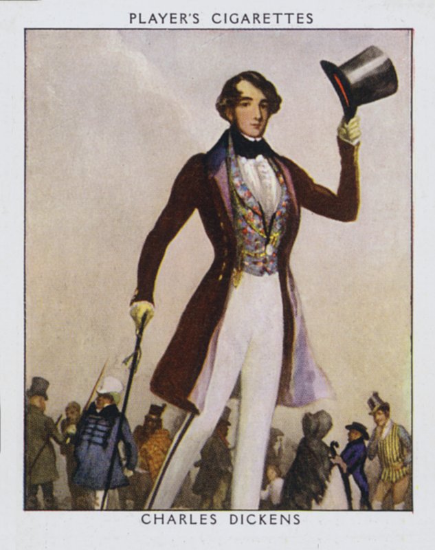 Charles Dickens (barevné lito) od Christopher (after) Clark