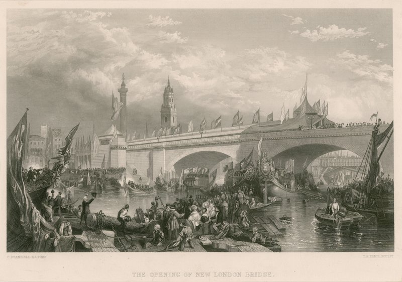 Otevření mostu New London Bridge od Clarkson Frederick Stanfield
