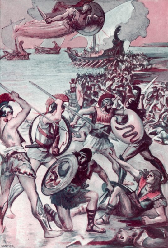 Ilustrace k Iliadě od Homera od Clement Goutier