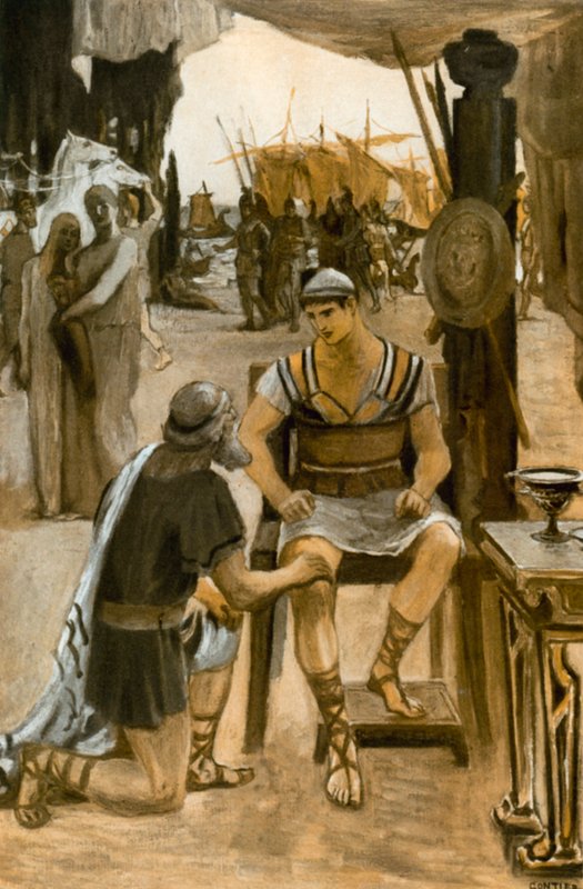 Ilustrace k Iliadě od Homera od Clement Goutier