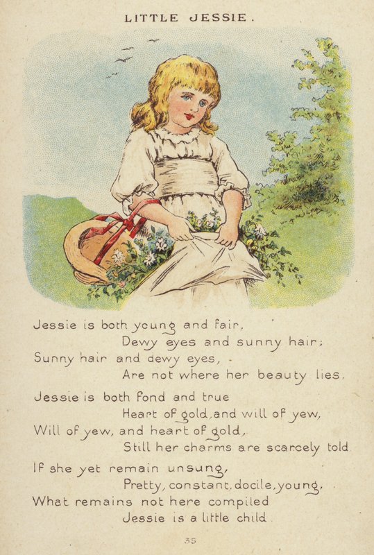 Dětská říkanka: Little Jessie (chromolitho) od Constance Haslewood