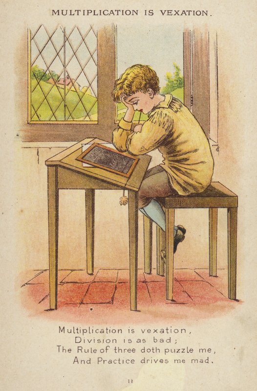 Říkanka: Násobení je trápení (chromolitho) od Constance Haslewood