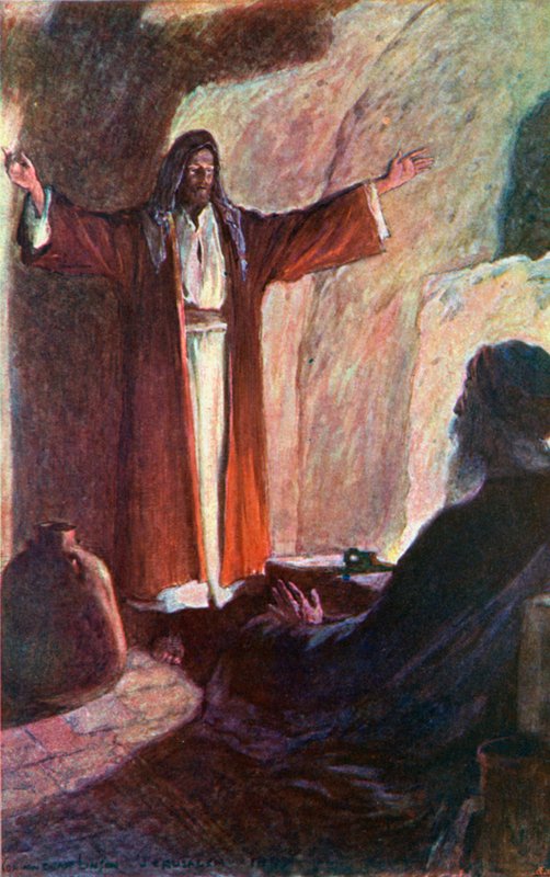 Ježíš a Nikodém od Corwin Knapp Linson