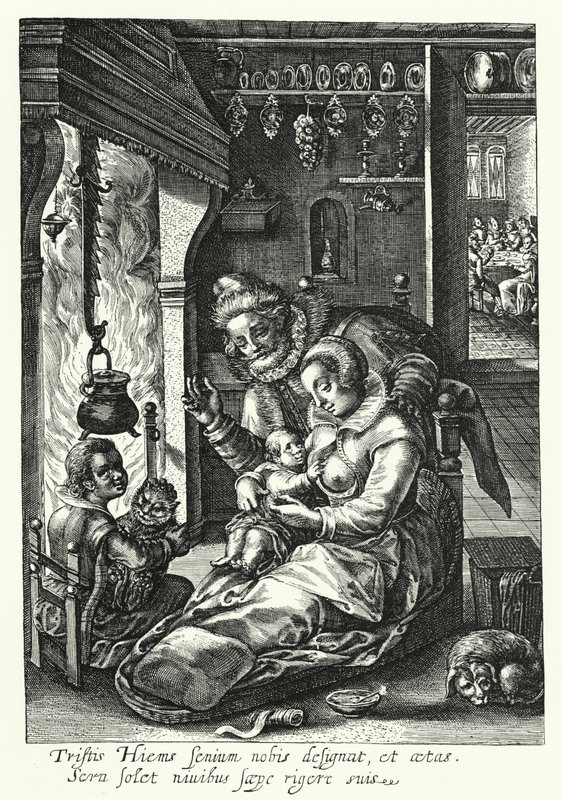 Zima (rytina) od Crispin I de (after) Passe