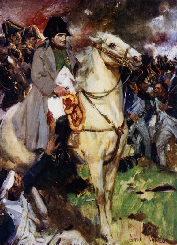 Napoleon u Waterloo (barevné lito) od Cyrus Cuneo
