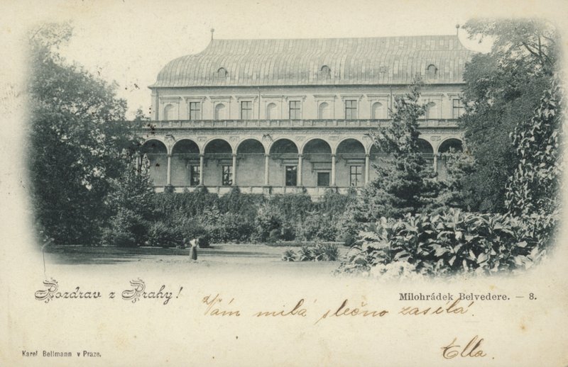 Pohlednice s vyobrazením Belvederu Milohrádek od Czech Photographer