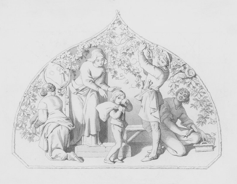 Shakespeare, The School-Boy (rytina) od Daniel (after) Maclise