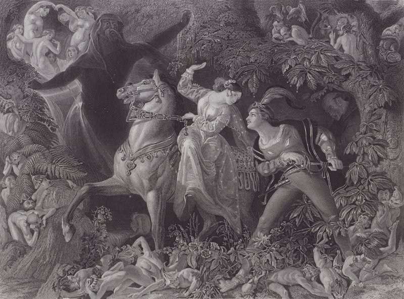 Undine (rytina) od Daniel (after) Maclise