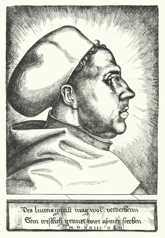 Martin Luther, německý protestantský reformátor od Daniel Hopfer