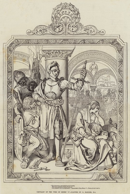 Rytířství doby Jindřicha V od Daniel Maclise