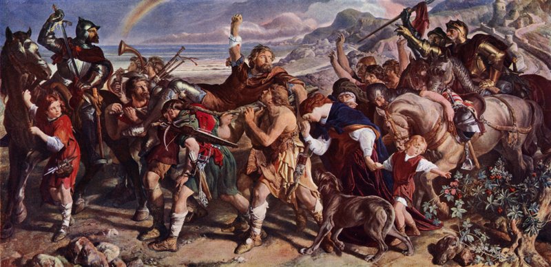 Hrabata z Desmondu a Ormonda od Daniel Maclise