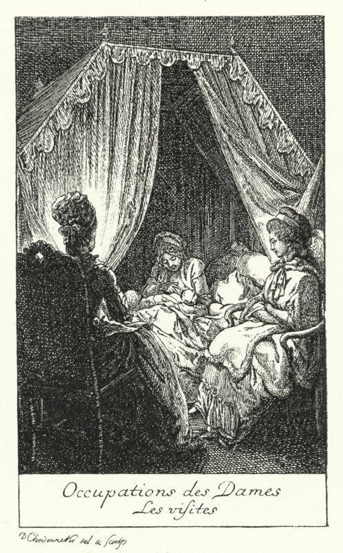 Pursuits of Ladies (rytina) od Daniel Nikolaus (after) Chodowiecki