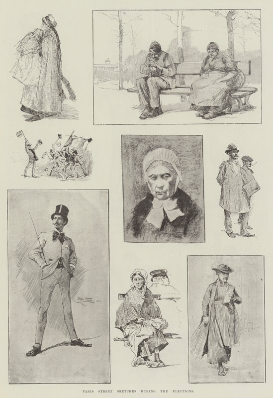 Paris Street Sketches během voleb od David Hardy