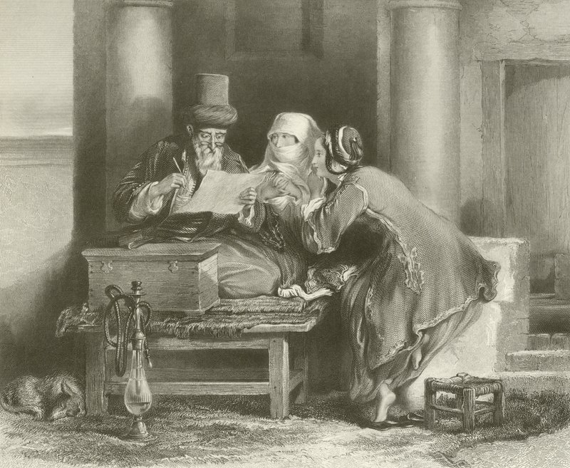 Turecký spisovatel dopisů od David Wilkie