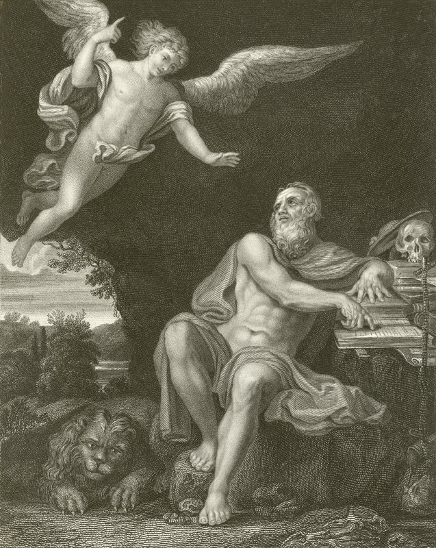 Svatý Jeroným s andělem od Domenichino