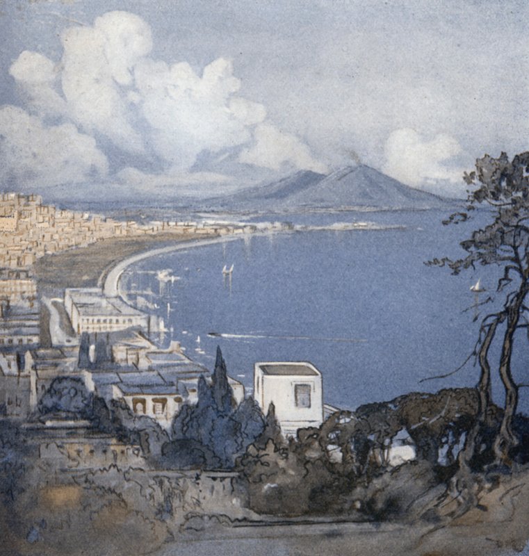 Neapol a její záliv (barva litho) od Donald (after) Maxwell