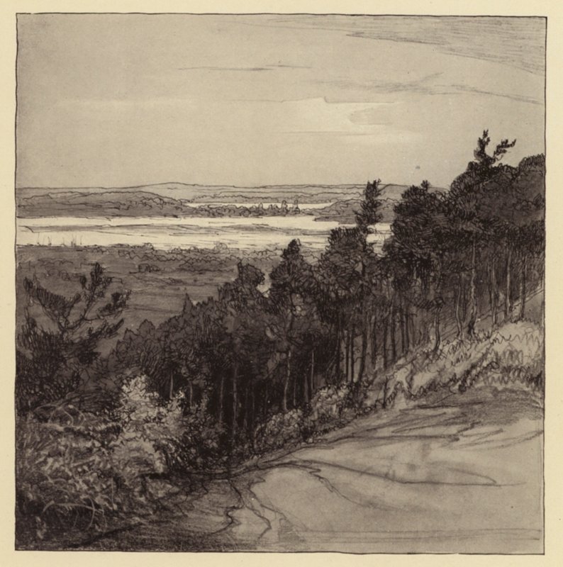 Přístav Poole z Parkstone (litografie) od Donald (after) Maxwell