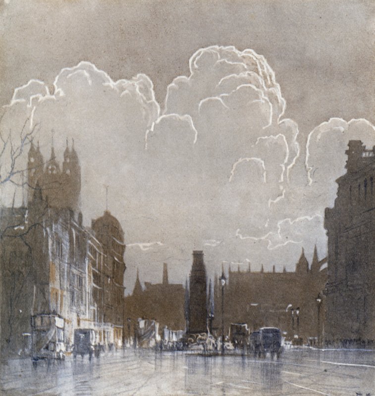 Kenotaph (barevný litho) od Donald (after) Maxwell