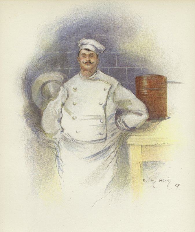 Šéfkuchař v hotelu Savoy od Dudley Hardy