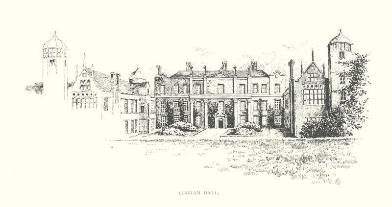 Cobham Hall (litografie) od Duncan Moul