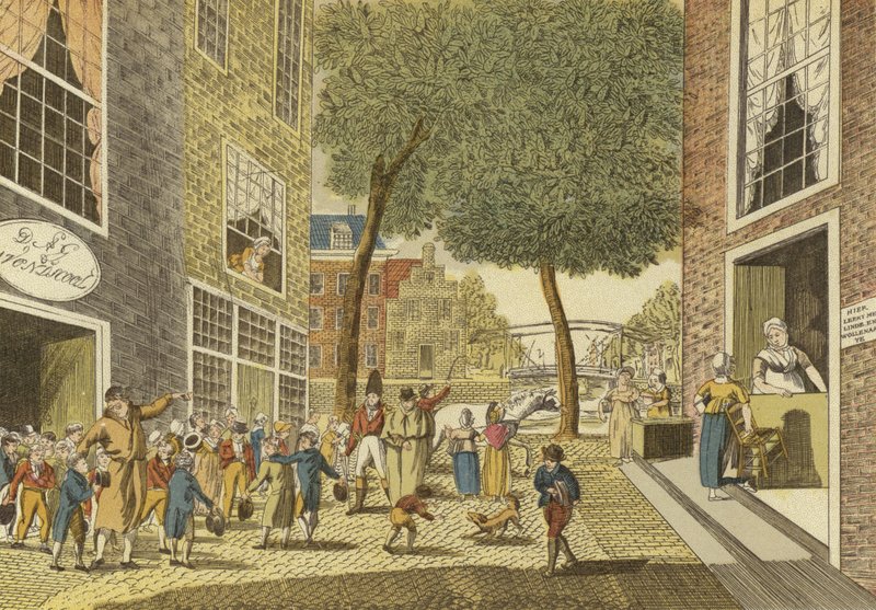 Děti vycházející ze školy, 1812 od Dutch School