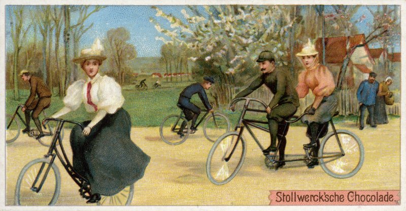 Muži a ženy na kolech od Dutch School