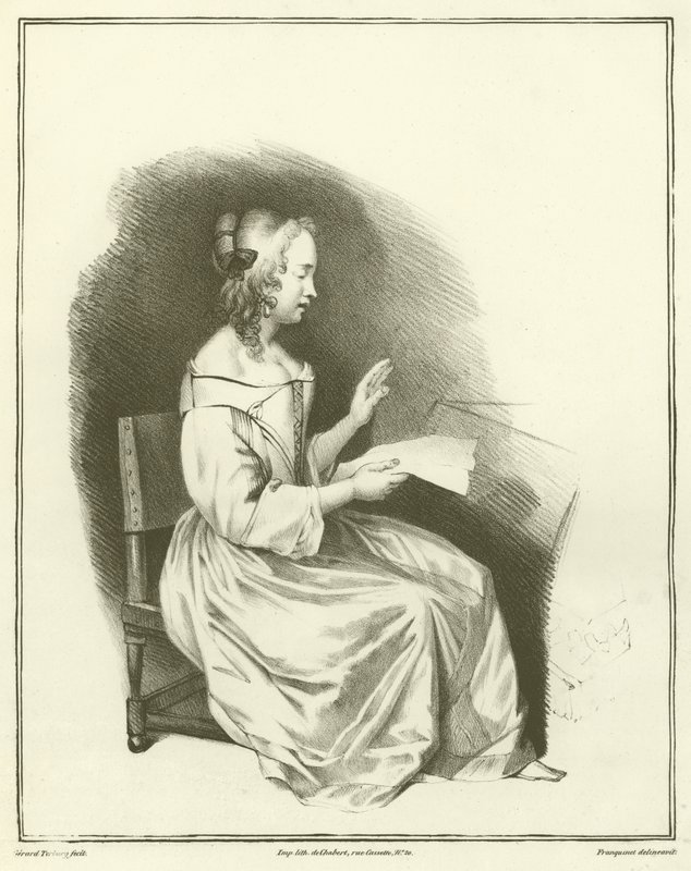 Žena čte dopis od Dutch School
