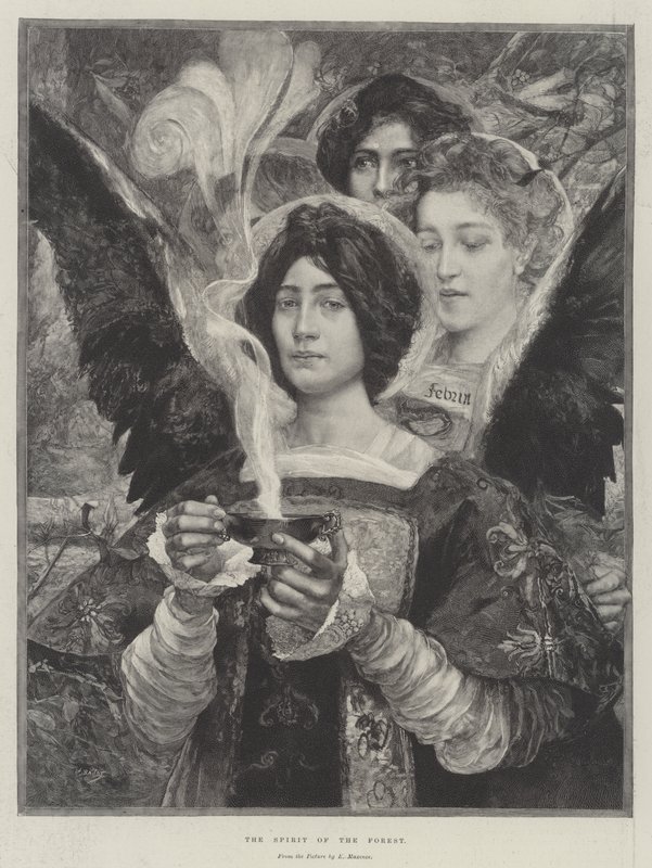 Duch lesa (rytina) od Edgar Maxence