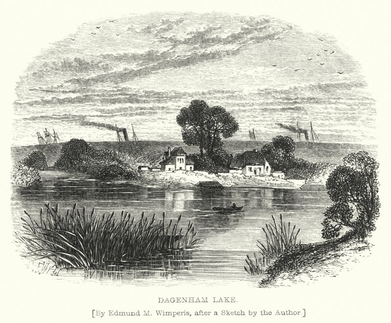 Dagenham Lake (rytina) od Edmund Morison (after) Wimperis
