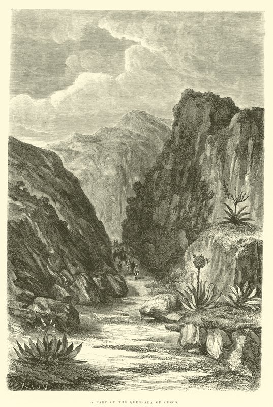 Část Quebrada of Cuzco od Edouard Riou
