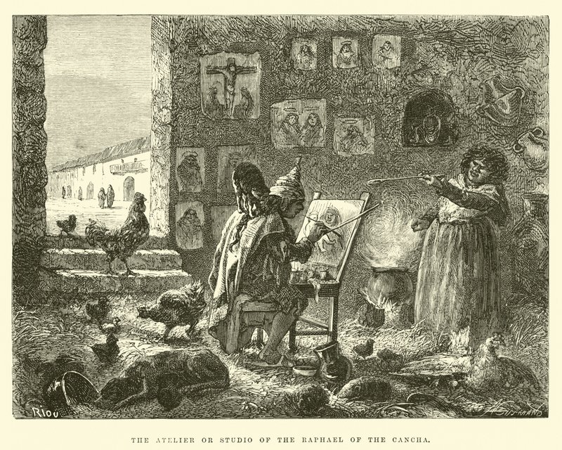 Ateliér nebo studio Raphaela z Canchy od Edouard Riou