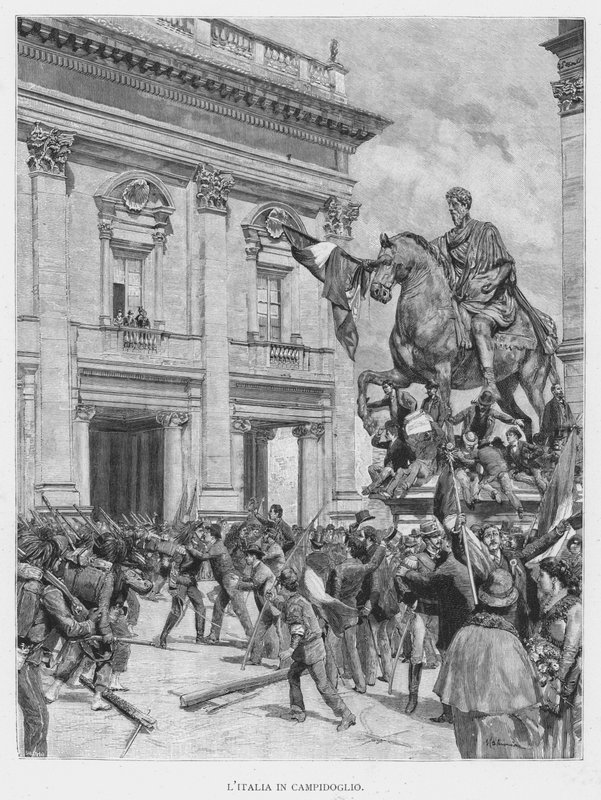 Itálie v Campidoglio (rytina) od Edouardo Matania