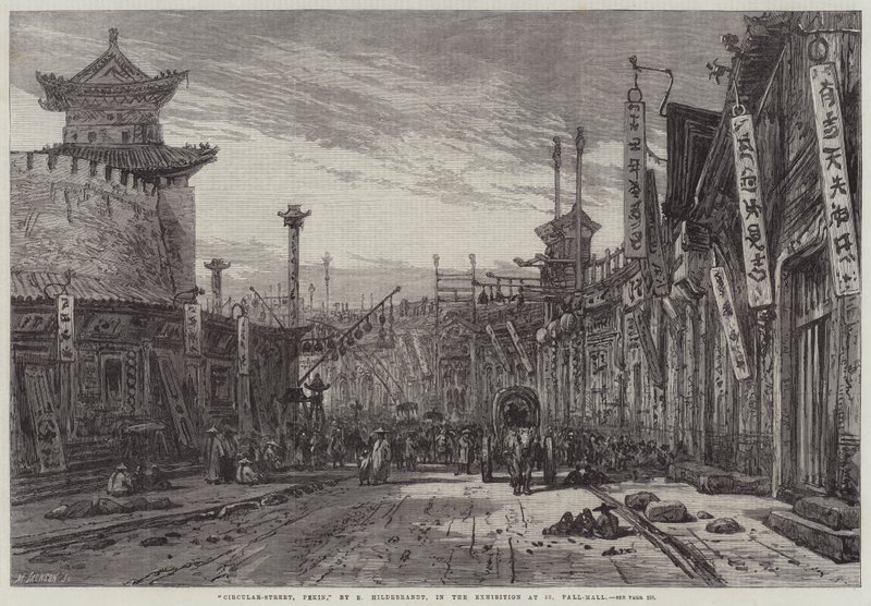 Kruhová ulice, Pekin od Eduard Hildebrandt