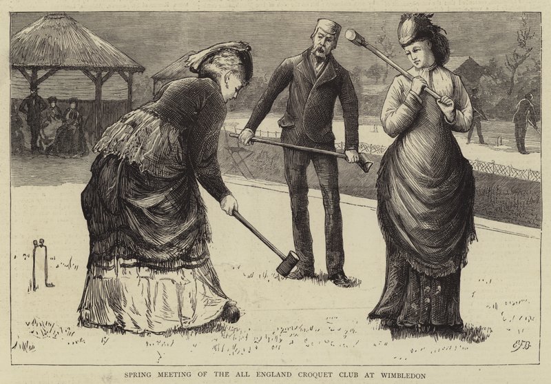 Jarní setkání All England Croquet Club ve Wimbledonu od Edward Frederick Brewtnall