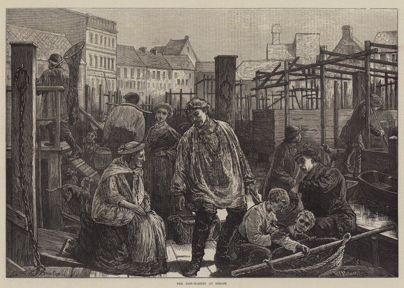 Rybí trh v Berlíně od Edward Frederick Brewtnall