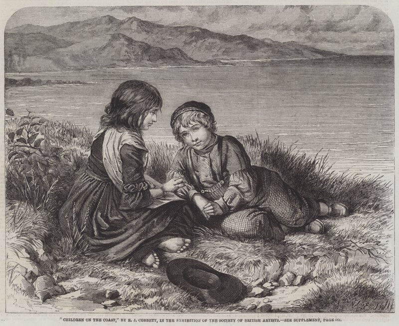 Děti na pobřeží od Edward John Cobbett