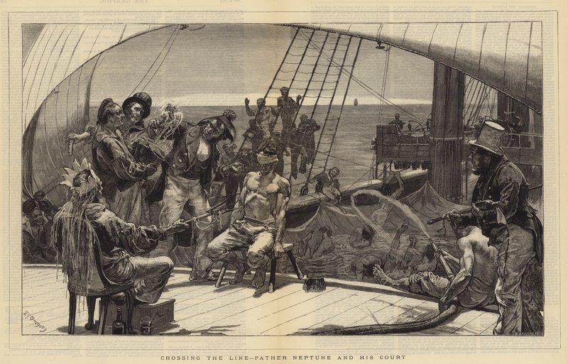 Překročení linie, otec Neptun a jeho dvůr od Edward John Gregory