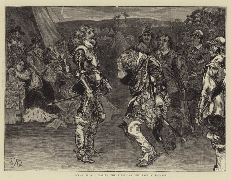 Scéna z Karla Prvního v divadle Lyceum od Edward John Gregory