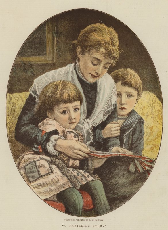 Napínavý příběh (chromolitho) od Edward Killingworth Johnson