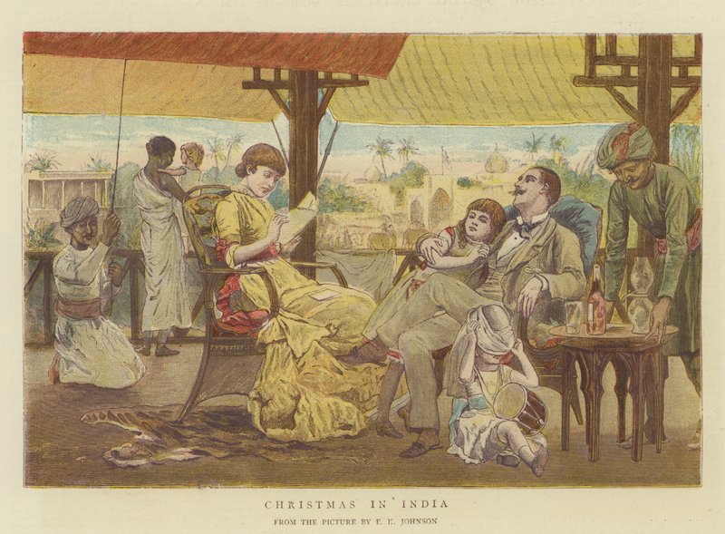 Vánoce v Indii (chromolit) od Edward Killingworth Johnson